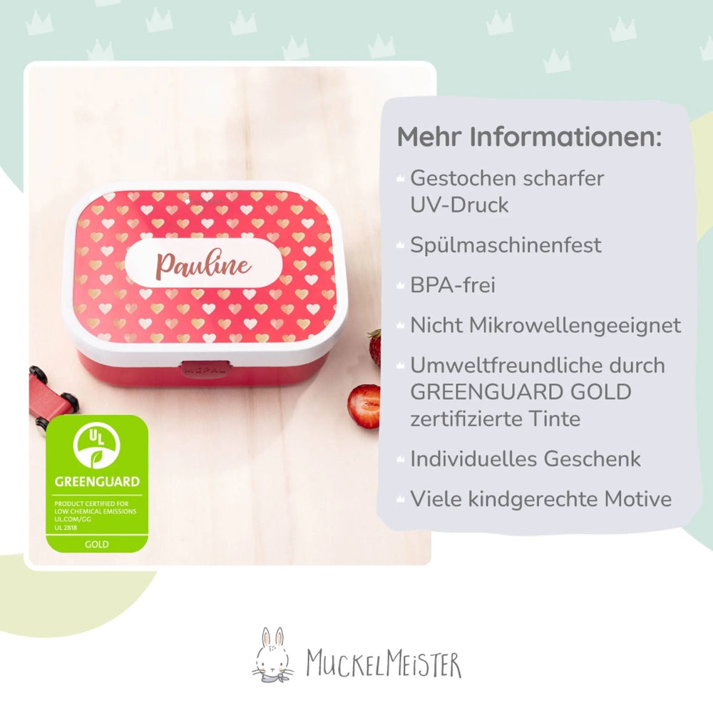 Mepal Brotdose personalisiert - Campus - Herzen - Muckelmeister