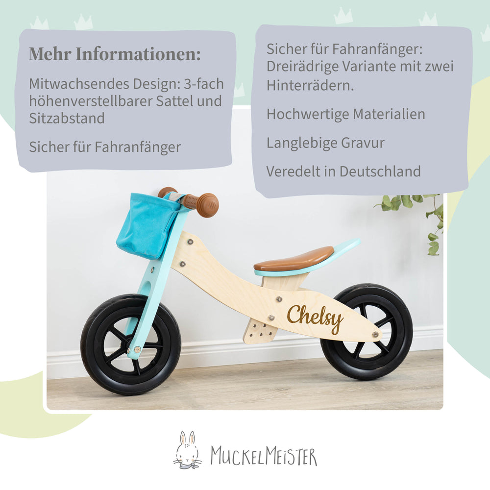 Laufrad Holz für Kinder - Personalisierbar - Muckelmeister