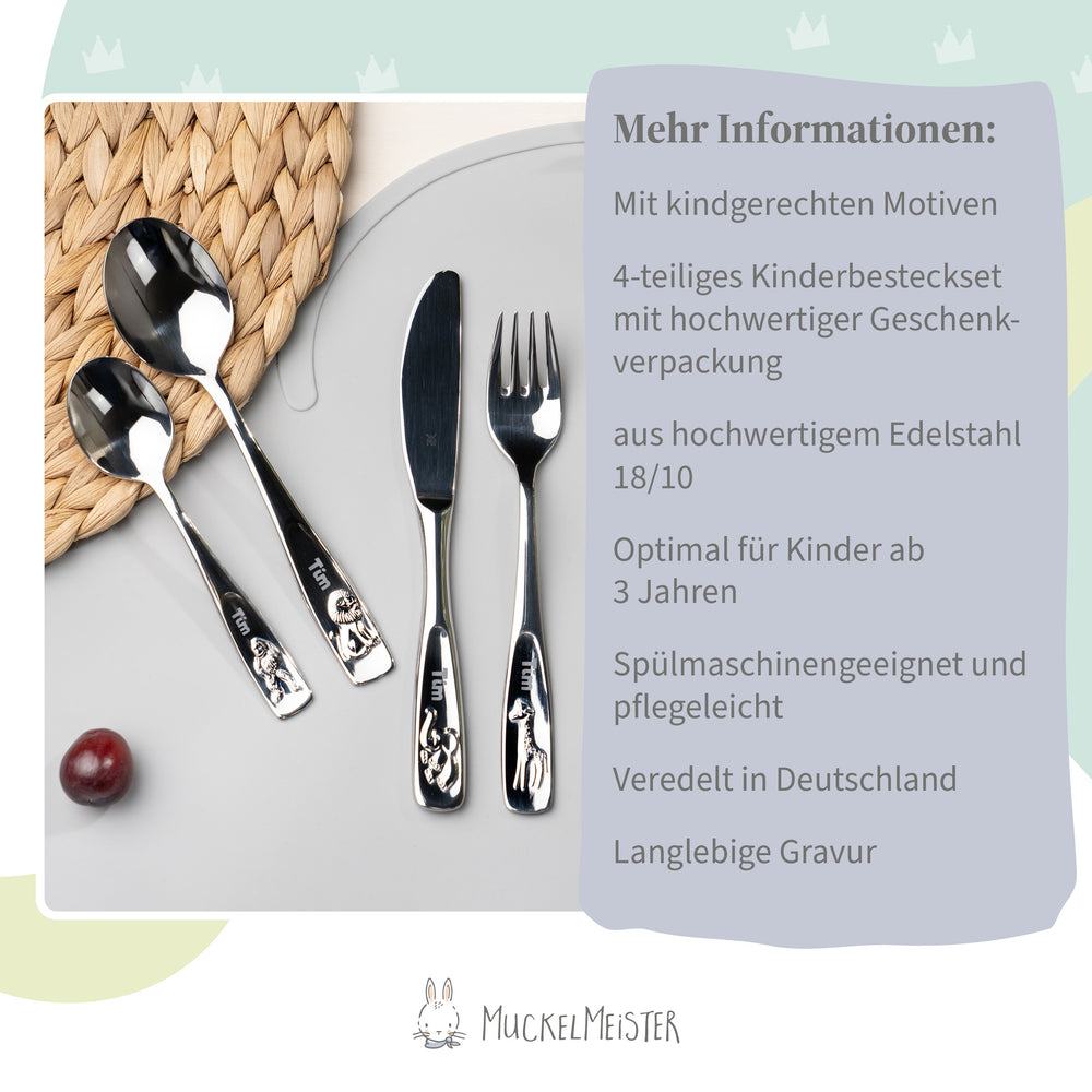 WMF Kinderbesteck mit Gravur Tiere - Muckelmeister