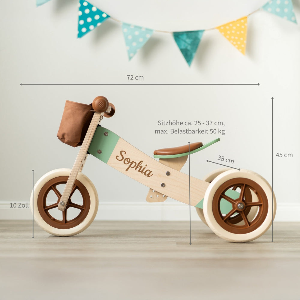 Laufrad Holz für Kinder - Karamellbraun - Muckelmeister