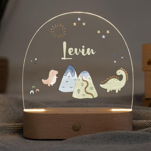 LED Nachtlicht Kinder personalisiert - Dinos