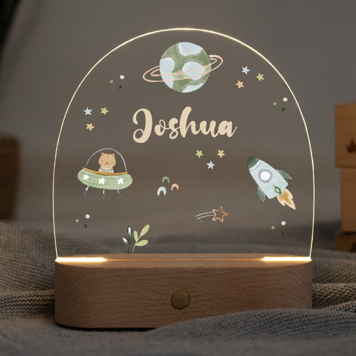 LED Nachtlicht Kinder personalisiert - Weltraum