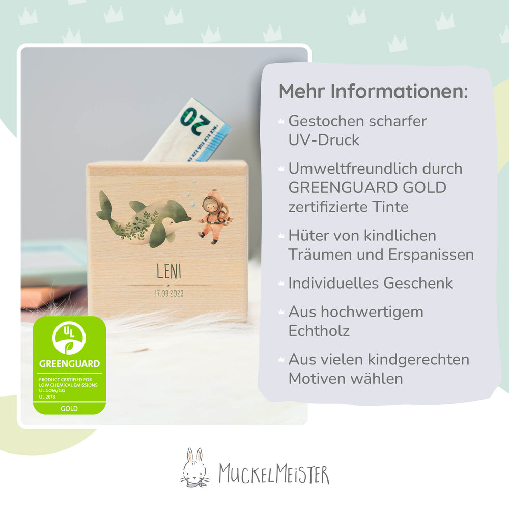 Spardose Personalisiert Delfin - Muckelmeister