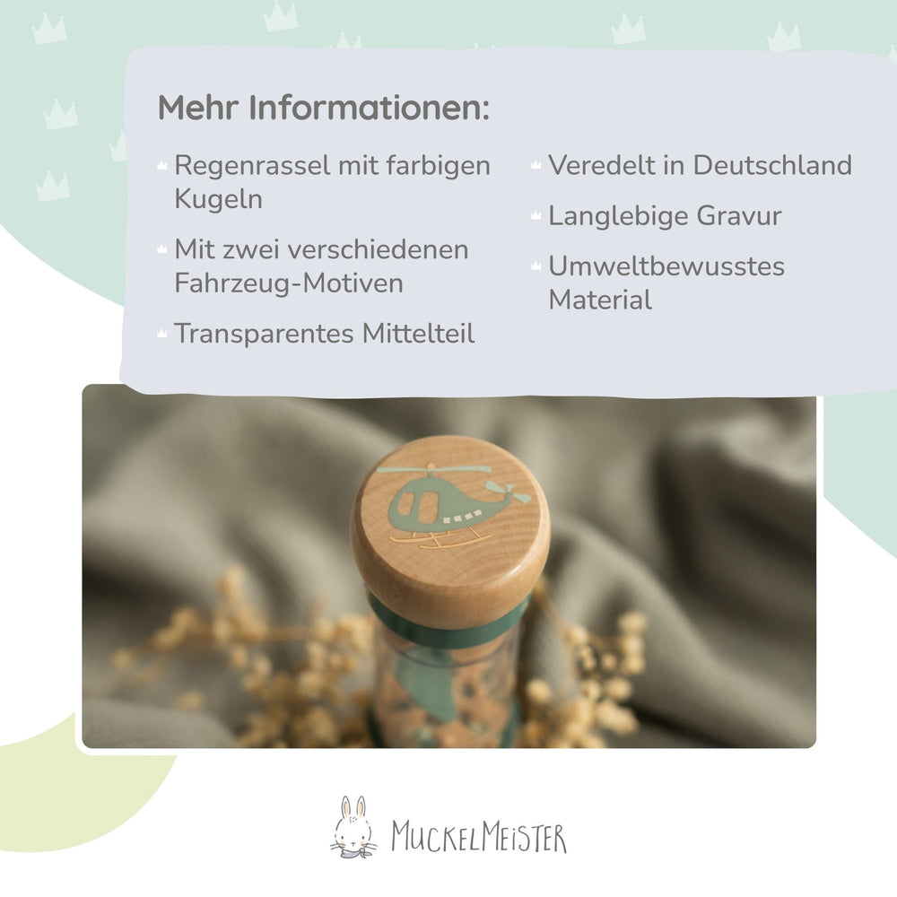 Regenmacher - Holz On The Go - Blau - Muckelmeister