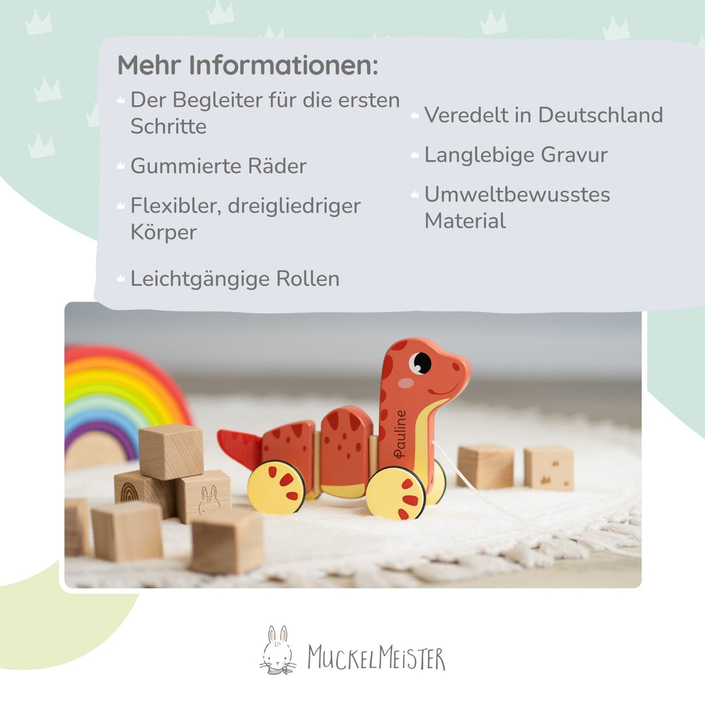 Nachziehtier Dino Personalisiert - Muckelmeister