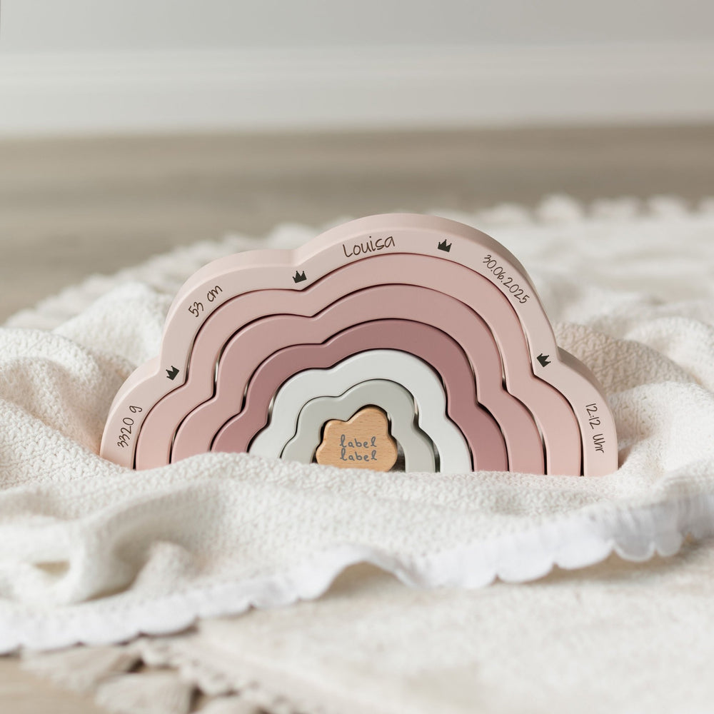 Stapel-Regenbogen Wolke Rosa