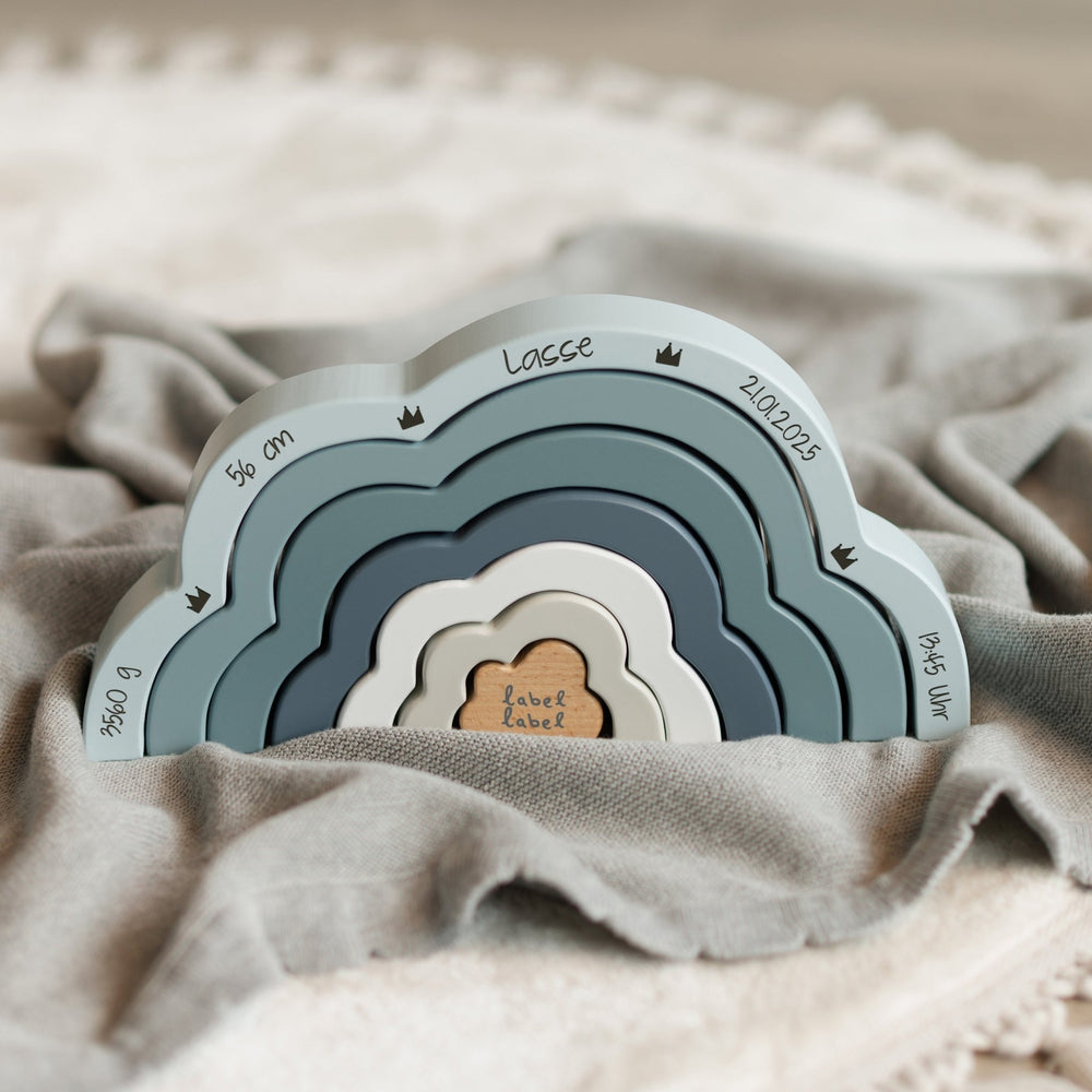 Stapel-Regenbogen Wolke Blau