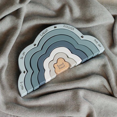 Stapel-Regenbogen Wolke Blau