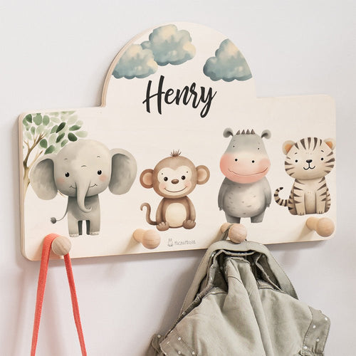 Kindergarderobe Personalisiert - Safari