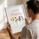 Personalisiertes Blumenposter für Mama