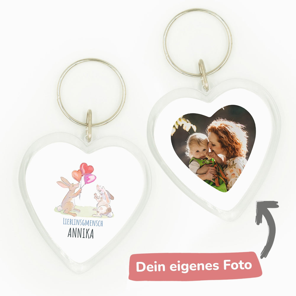 Personalisierter Herz Schlüsselanhänger - 