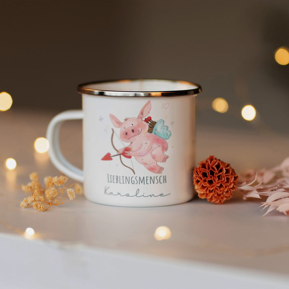 Personalisierte Emaille Tasse - 