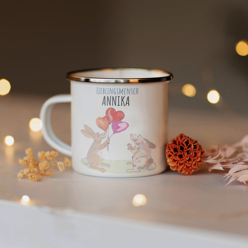 Personalisierte Emaille Tasse - 