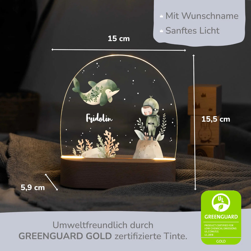 Nachtlicht Kinder personalisiert - Unterwasser - Muckelmeister
