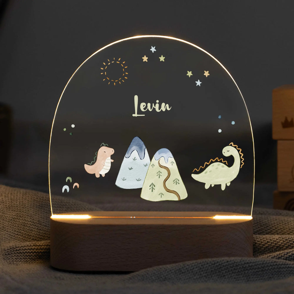 LED Nachtlicht Kinder personalisiert - Dinos - Muckelmeister