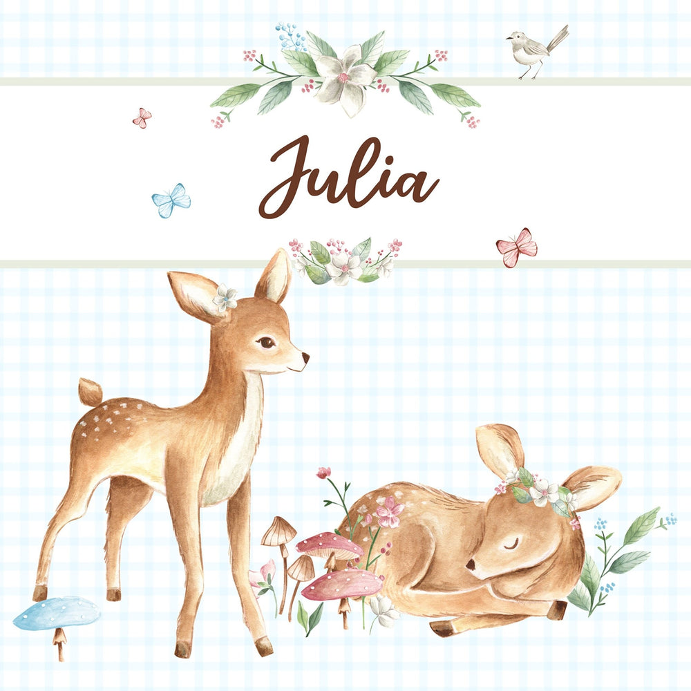 Personalisierter Bettbezug - Bettdecke 100x35cm - Reh - Muckelmeister