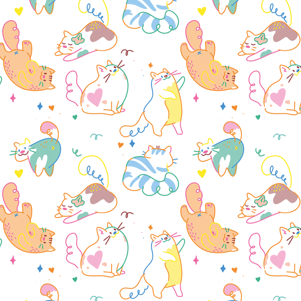 Personalisierter Bettbezug - Bettdecke 100x35cm - Katzen Chaos - Muckelmeister