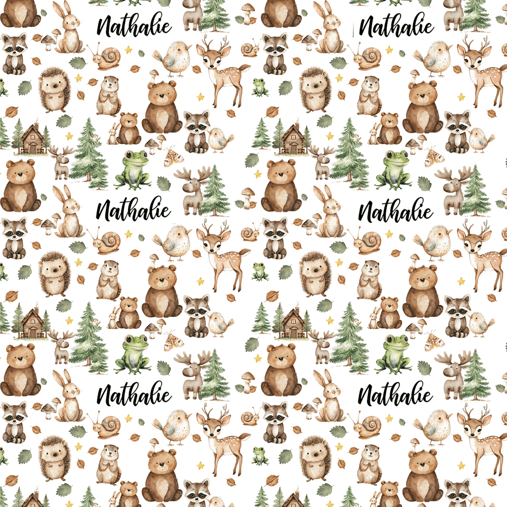 Personalisierter Bettbezug - Bettdecke 100x35cm - Waldfreunde - Muckelmeister