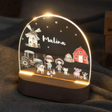 LED Nachtlicht Kinder personalisiert - Bauernhof - Muckelmeister
