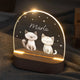 LED Nachtlicht Kinder personalisiert - Katzen - Muckelmeister