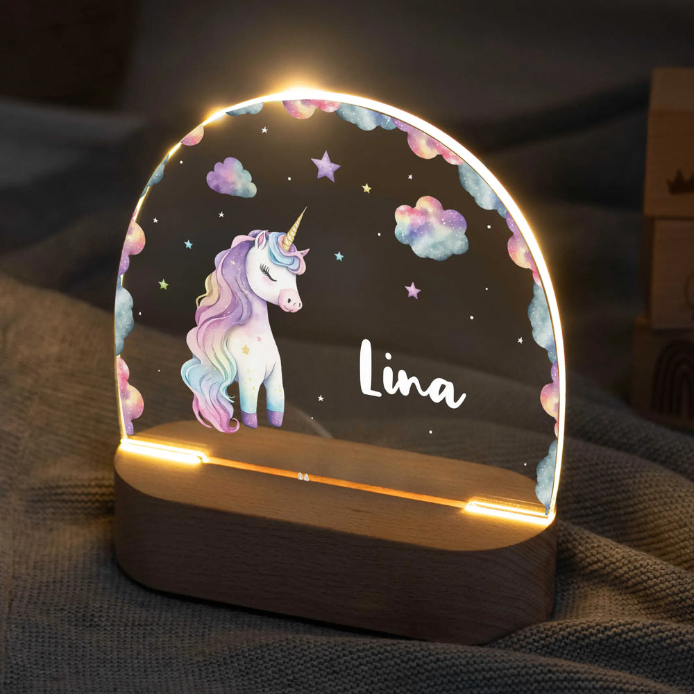 Nachtlicht Kinder personalisiert - Einhorn - Muckelmeister