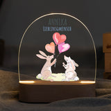 LED Nachtlicht personalisiert - "Hasenliebe" - Muckelmeister