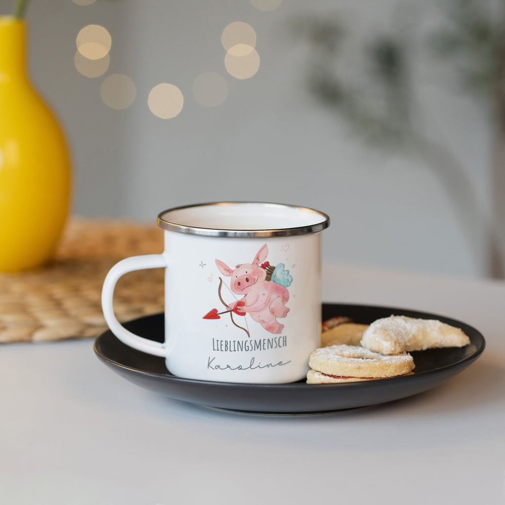 Personalisierte Emaille Tasse - 