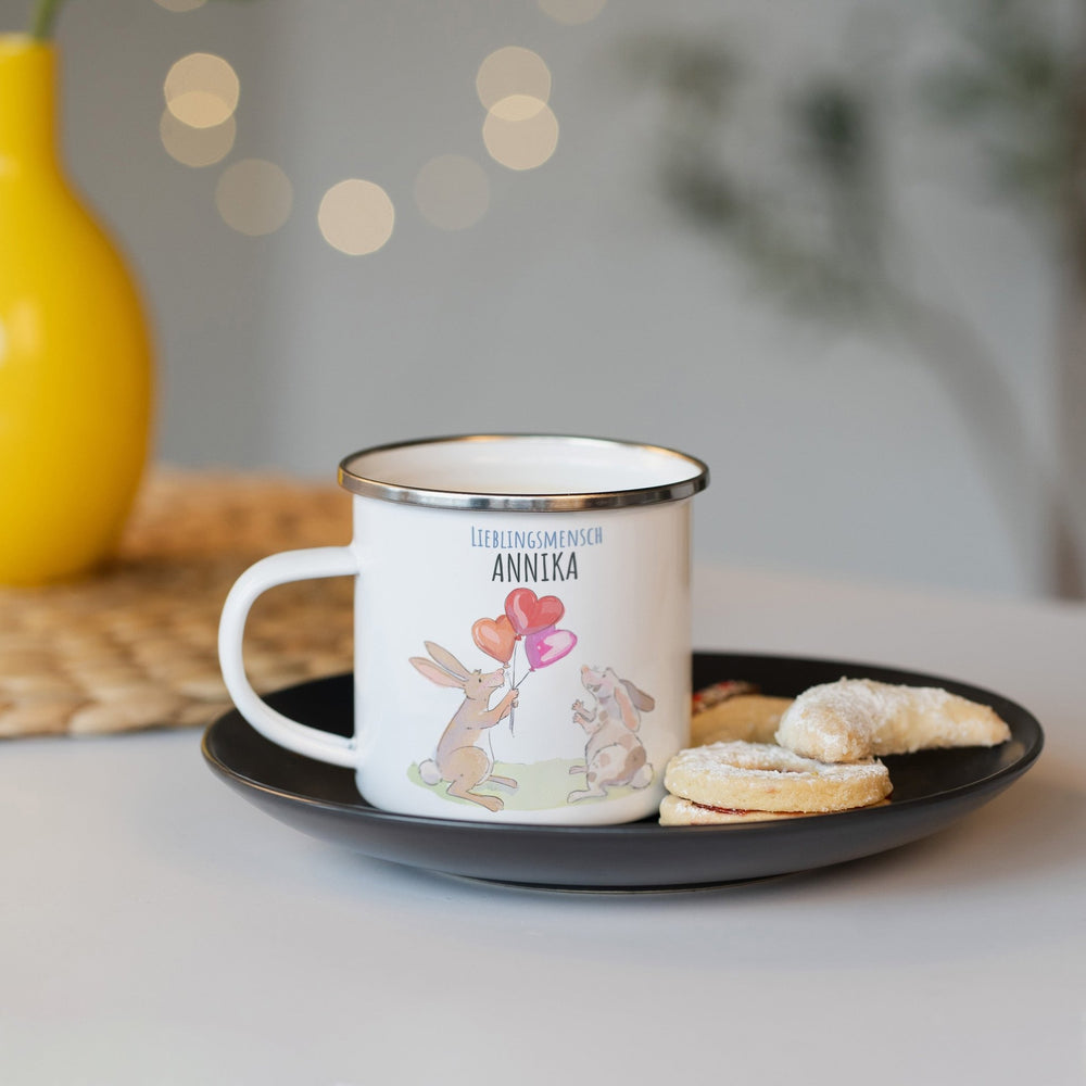 Personalisierte Emaille Tasse - 