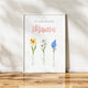Personalisiertes Blumenposter für Mama - Muckelmeister