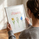 Personalisiertes Blumenposter für Mama - Muckelmeister