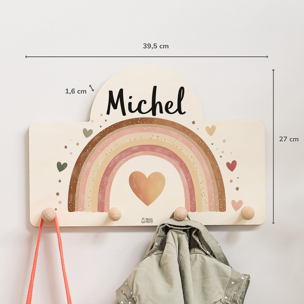 Personalisierte Messlatte + Garderobe 
