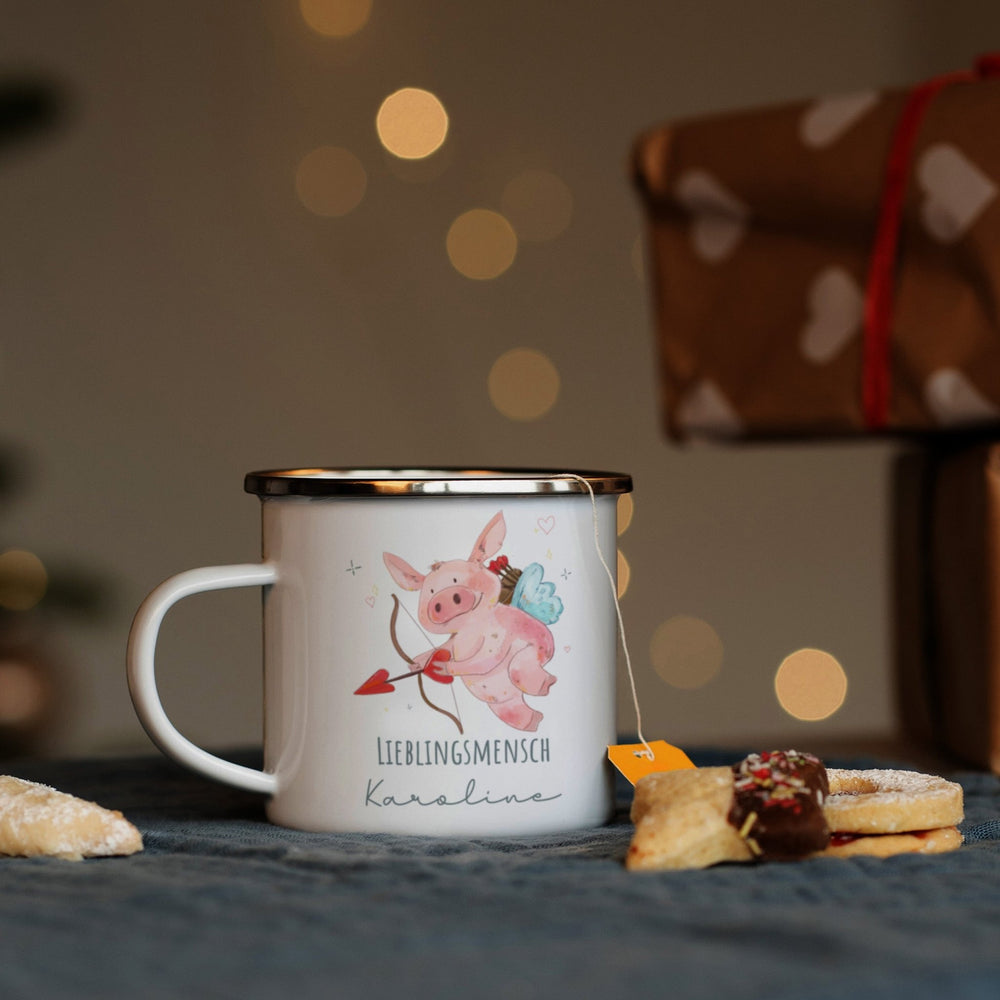 Personalisierte Emaille Tasse - 