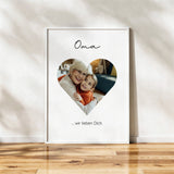 Personalisiertes Fotoposter "Oma Fotoherz" - Muckelmeister