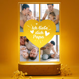 Personalisiertes Foto Acryl-Licht "Ich liebe Dich Papa" - Muckelmeister