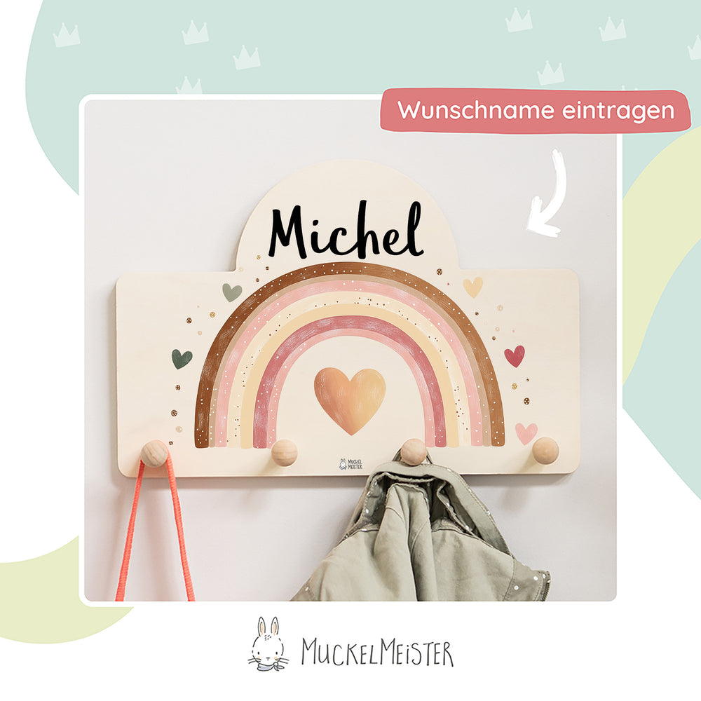 Personalisierte Messlatte + Garderobe 