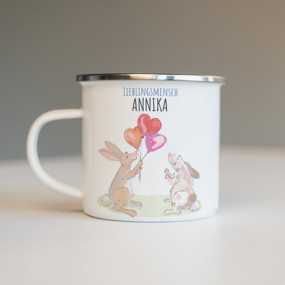 Personalisierte Emaille Tasse - 
