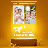Personalisiertes Foto Acryl-Licht "Superheldin" - Muckelmeister
