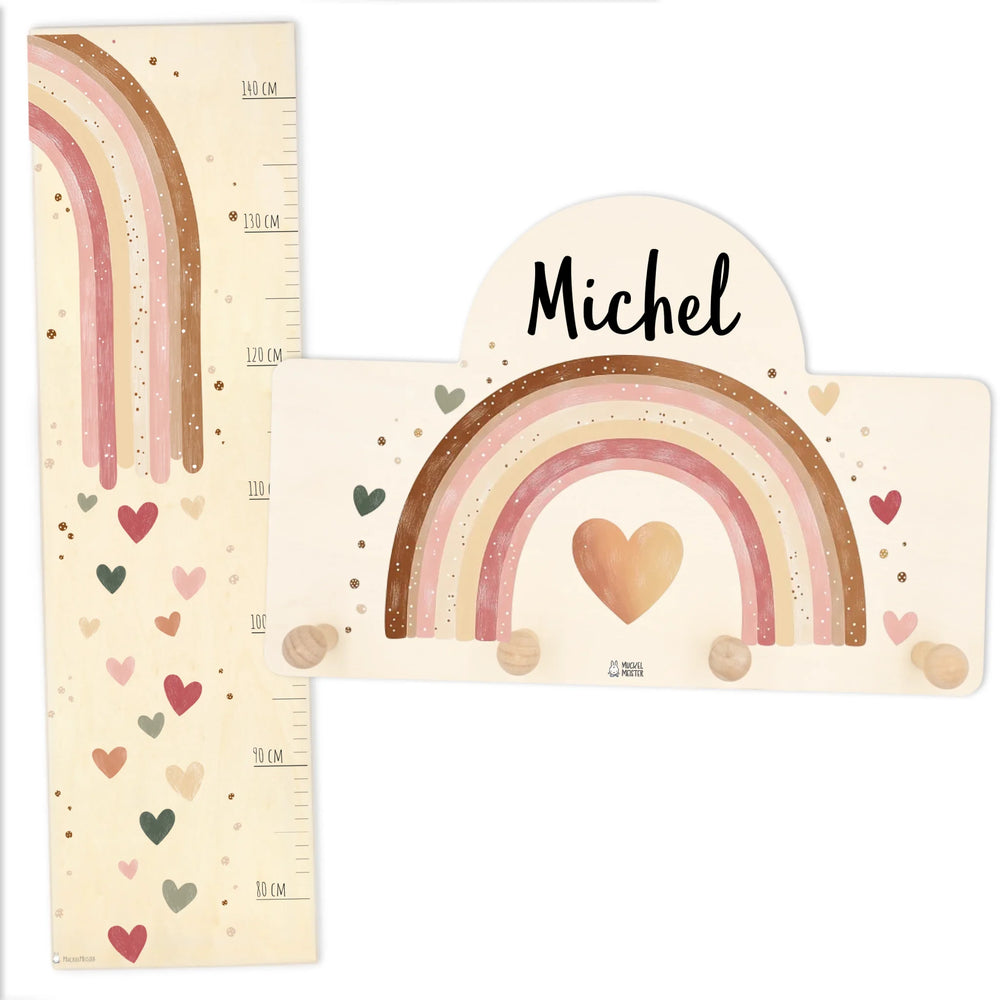 Personalisierte Messlatte + Garderobe 