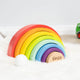 Montessori Spielzeug - Regenbogen Holzbausteine mit Kugel - Muckelmeister
