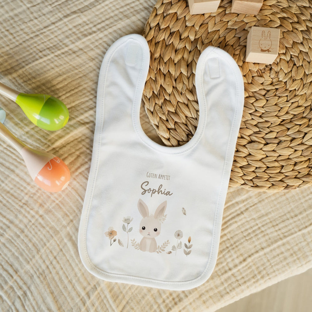Personalisiertes Lätzchen - Hase Boho - Muckelmeister