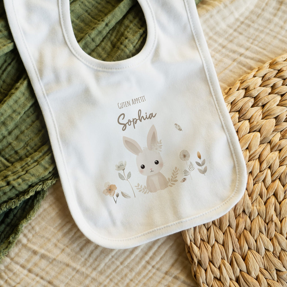 Personalisiertes Lätzchen - Hase Boho - Muckelmeister
