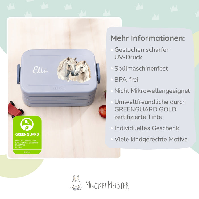 Mepal Brotdose Personalisiert - Take a Break - Pferde