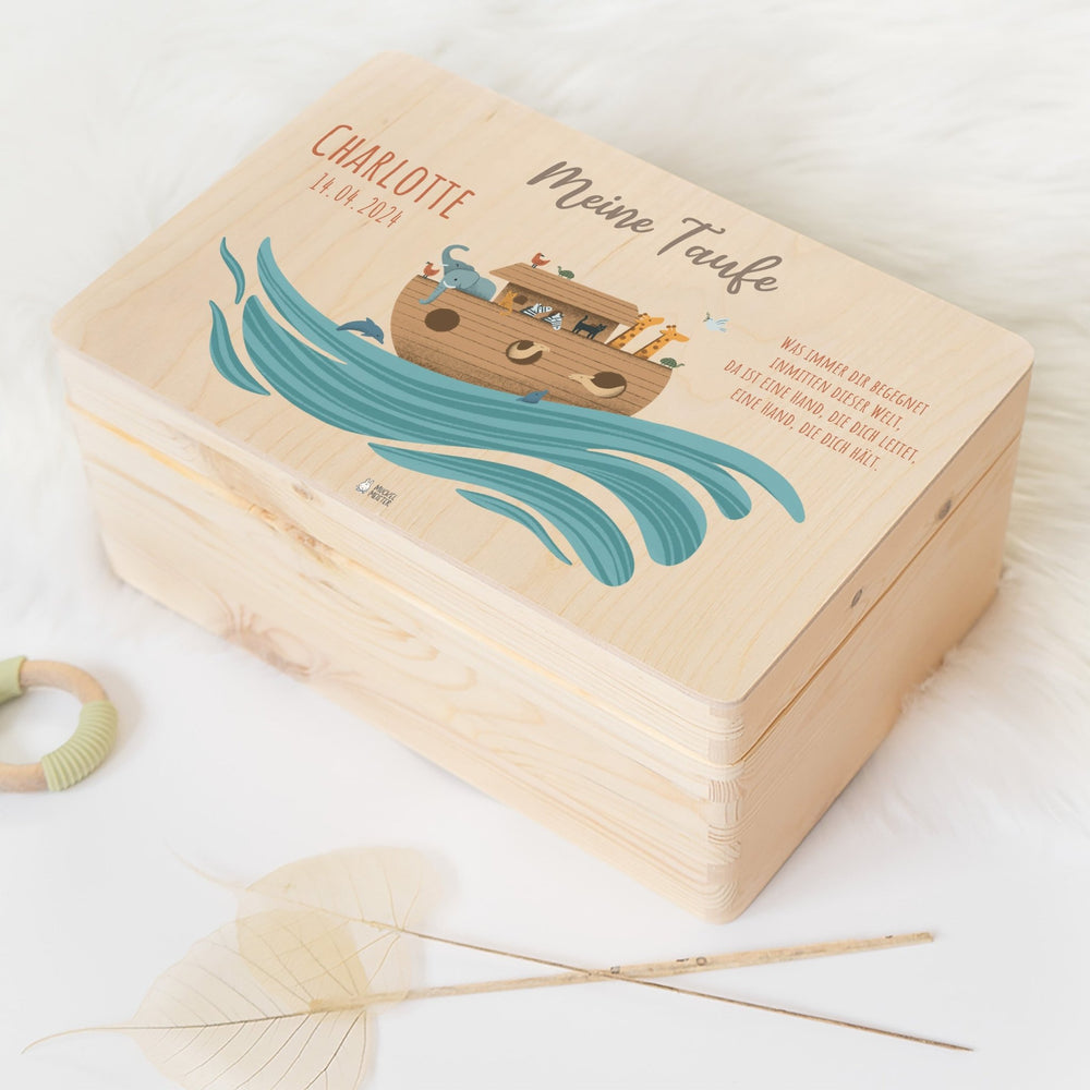 Erinnerungsbox personalisiert - Taufe Arche - Muckelmeister