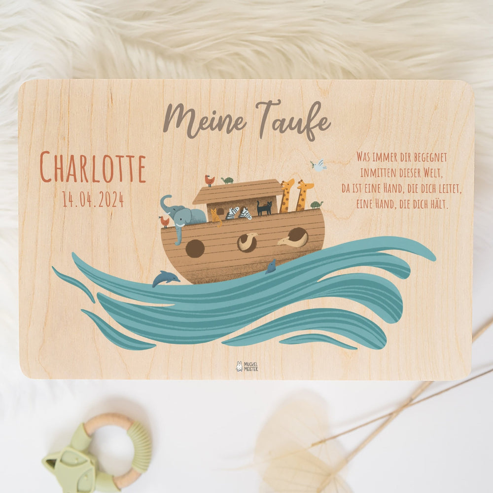 Erinnerungsbox personalisiert - Taufe Arche - Muckelmeister