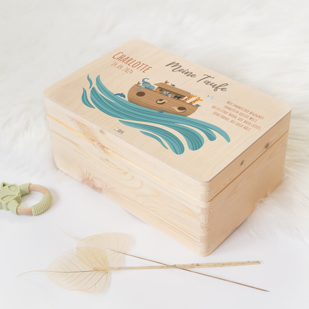 Erinnerungsbox personalisiert - Taufe Arche - Muckelmeister
