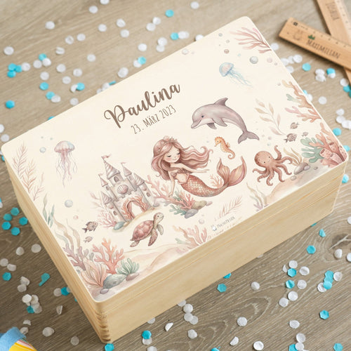 Erinnerungsbox personalisiert - Meerjungfrau