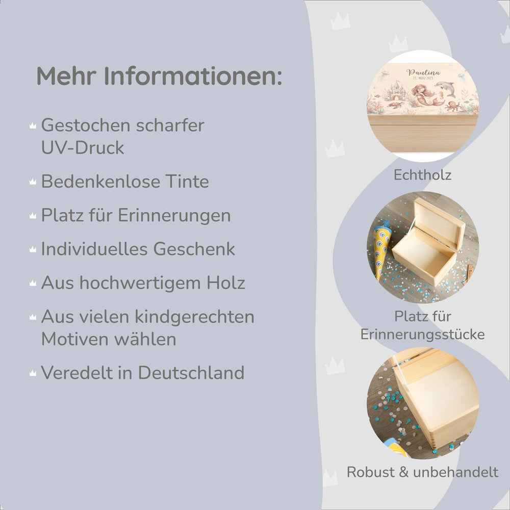 Erinnerungsbox personalisiert - Meerjungfrau - Muckelmeister
