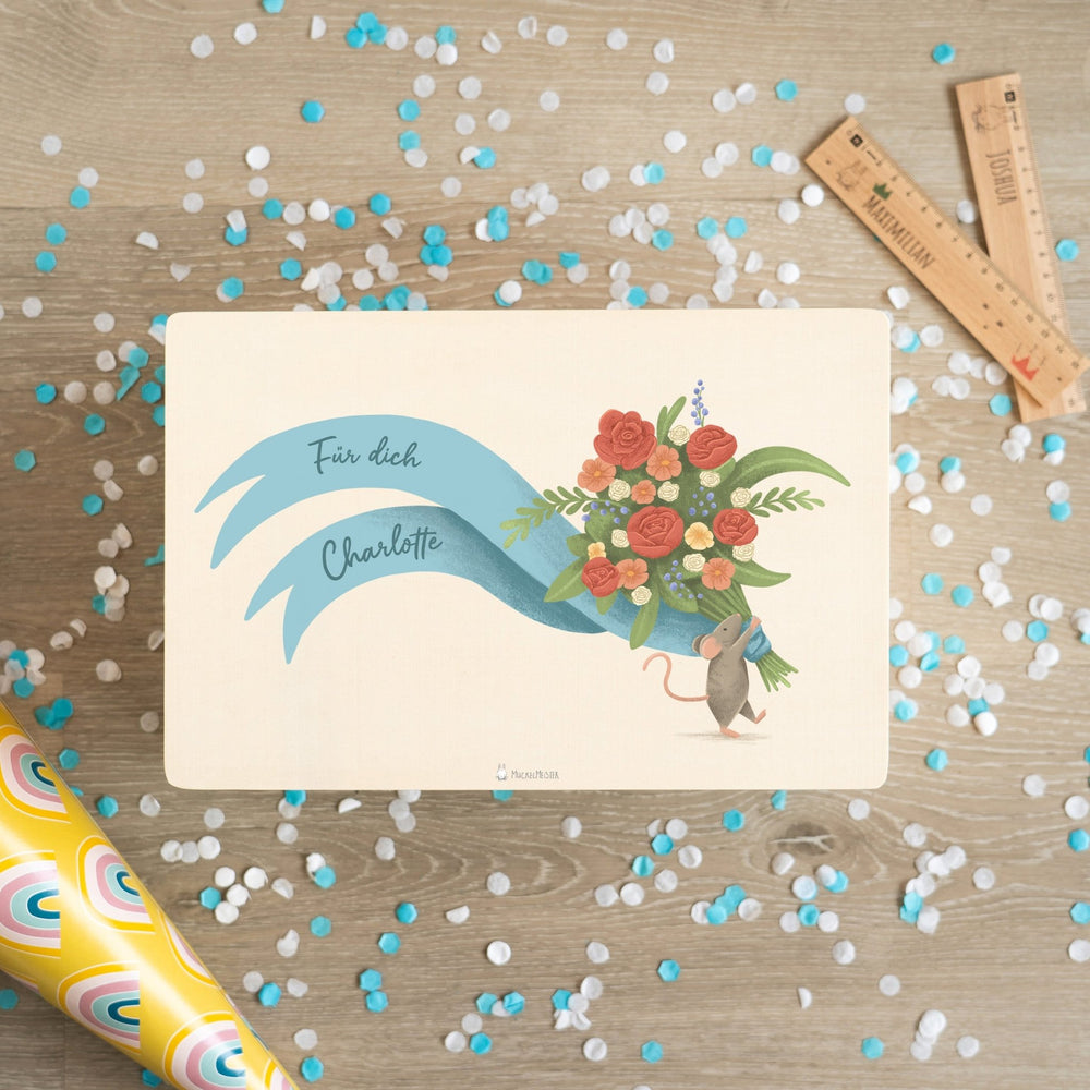 Erinnerungsbox personalisiert - Blumenstrauß für Dich - Muckelmeister