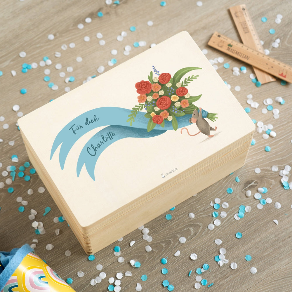 Erinnerungsbox personalisiert - Blumenstrauß für Dich - Muckelmeister