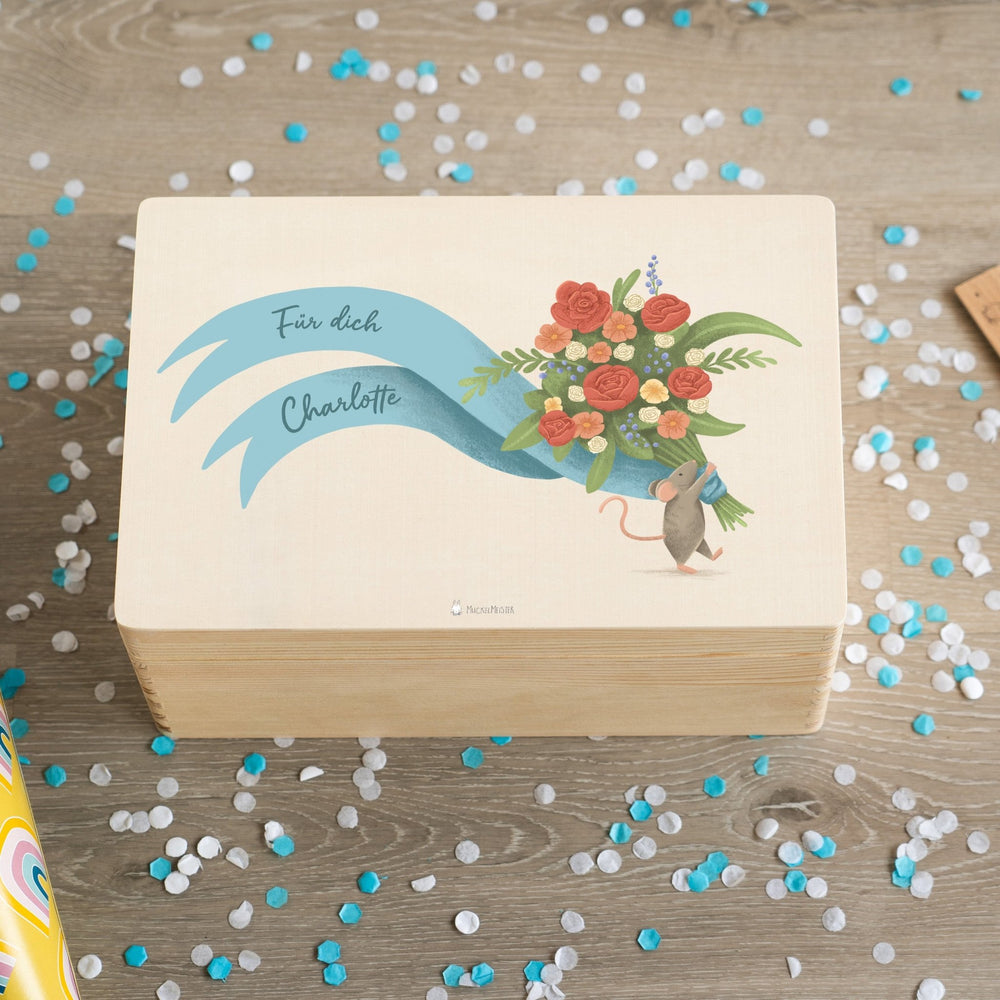 Erinnerungsbox personalisiert - Blumenstrauß für Dich - Muckelmeister